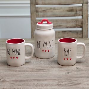 Rae Dunn Valentine's Be Mine Canister and Mug set